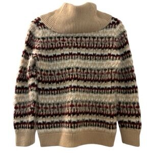 SKYE’S THE LIMIT sweater sz medium, cowl neck, colorful and warm. Whisker thread